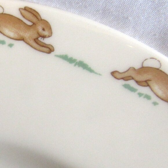 Royal Doulton Bunnykins 8" Plate, Washing the Fire Truck.              J113 - Picture 3 of 4